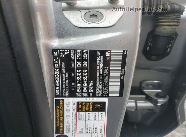 4JGDF7DE4HA744944 2017 MERCEDES-BENZ GLS Silver VIN կոդի պիտակի տեսք