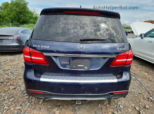 4JGDF7DE6HA809499 2017 MERCEDES-BENZ GLS Blue Rear view