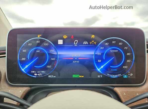 4JGDM2DB0PA009150 2023 MERCEDES-BENZ EQS White Instrument cluster view