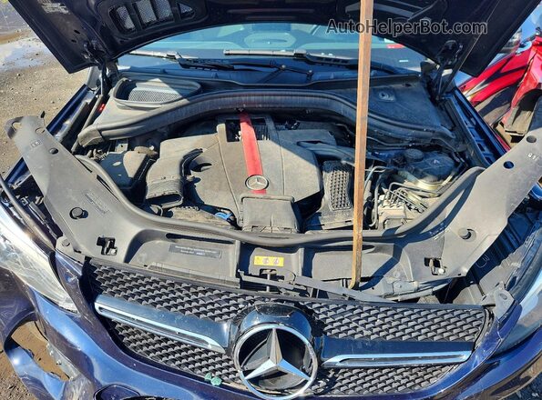 4JGED6EB1GA011533 2016 MERCEDES-BENZ GLE Blue Vista del compartimento del motor