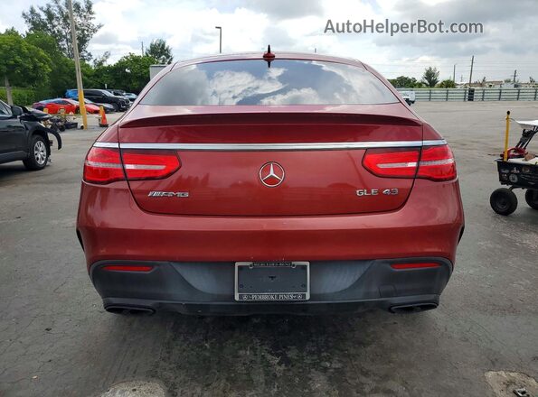 4JGED6EB6KA133765 2019 MERCEDES-BENZ GLE Red Widok z tyłu