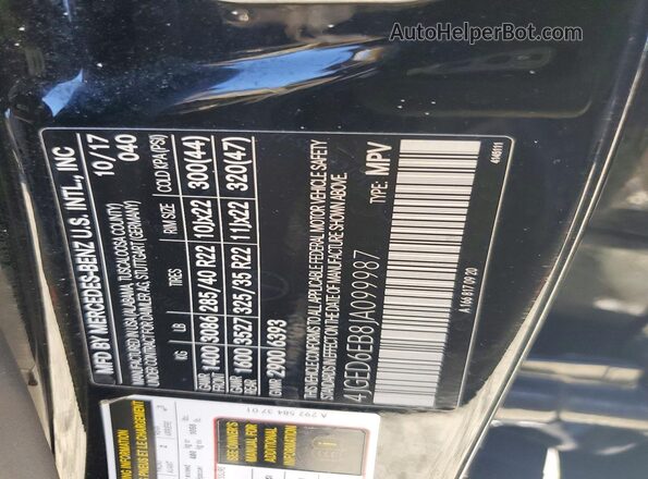 4JGED6EB8JA099987 2018 MERCEDES-BENZ GLE Пожар Вид подкапотного пространства