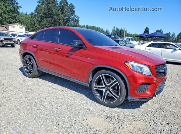 4JGED6EB8JA123852 2018 MERCEDES-BENZ GLE Красный Передняя правая четверть