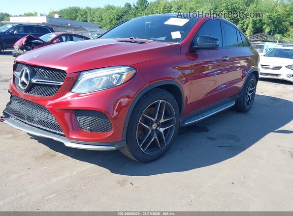 4JGED6EBXGA037161 2016 MERCEDES-BENZ GLE 450 AMG COUPE Red წინა მარცხენა ხედი სამი მეოთხედიდან