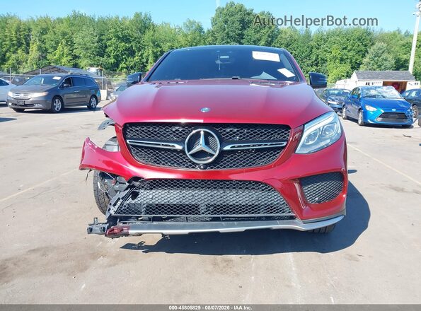 4JGED6EBXGA037161 2016 MERCEDES-BENZ GLE 450 AMG COUPE Red წინა პანელის ხედი