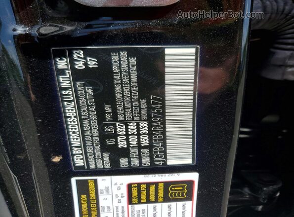 4JGFB4FB4RA975477 2024 MERCEDES-BENZ GLE Black VIN կոդի պիտակի տեսք