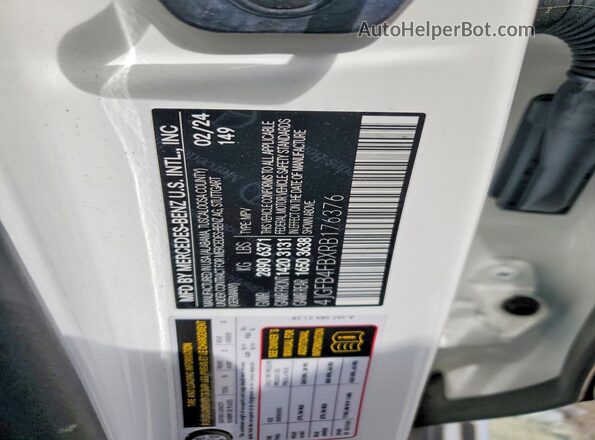 4JGFB4FBXRB176376 2024 MERCEDES-BENZ GLE White Widok naklejki z numerem VIN