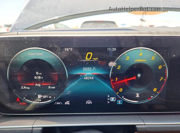 4JGFB4JB6NA754769 2022 MERCEDES-BENZ GLE Green Instrument cluster view