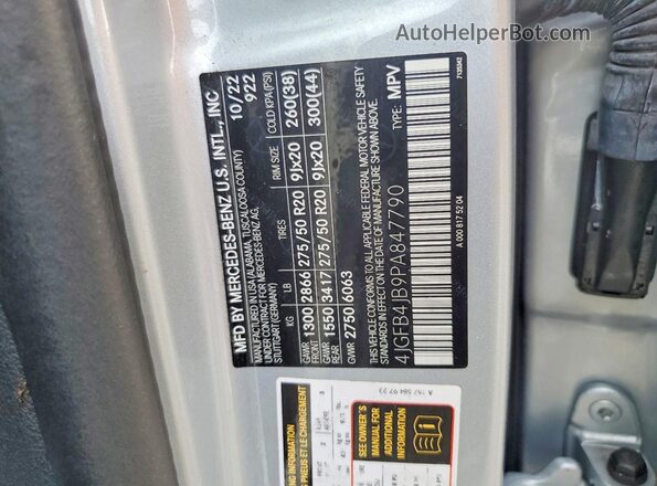 4JGFB4JB9PA847790 2023 MERCEDES-BENZ GLE Silver ძრავის განყოფილების ხედი