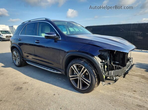 4JGFB4KB0MA467103 2021 MERCEDES-BENZ GLE Синий Передняя правая четверть