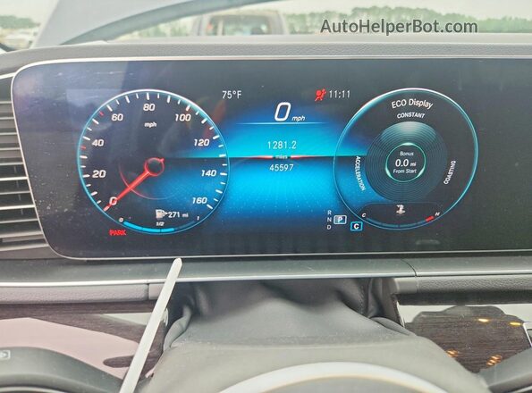 4JGFB4KB2LA082317 2020 MERCEDES-BENZ GLE Blue Instrument cluster view
