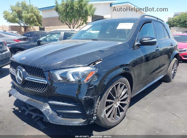 4JGFB4KB3NA648536 2022 MERCEDES-BENZ GLE 350 Black წინა მარცხენა ხედი სამი მეოთხედიდან