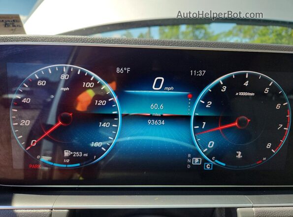 4JGFB4KB5LA074843 2020 MERCEDES-BENZ GLE Silver Вид щитка приладів