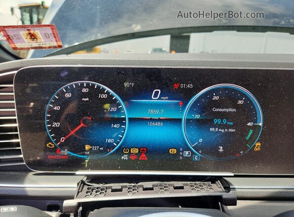 4JGFB4KB6LA042967 2020 MERCEDES-BENZ GLE Черный Вид щитка приборов