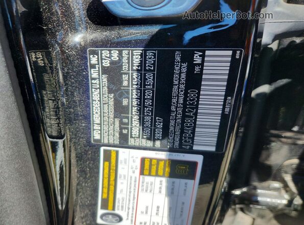 4JGFB4KB8LA213380 2020 MERCEDES-BENZ GLE Black Вид наклейки з VIN-кодом