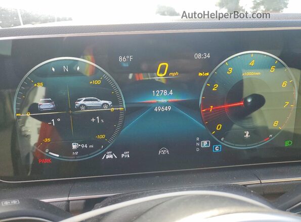 4JGFB4KB8NA670371 2022 MERCEDES-BENZ GLE White Vista del cuadro de instrumentos