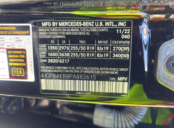 4JGFB4KB8PA883615 2023 MERCEDES-BENZ GLE Black 
