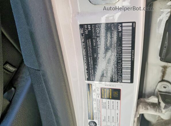 4JGFB4KBXLA122496 2020 MERCEDES-BENZ GLE White Vista interior de 360 grados