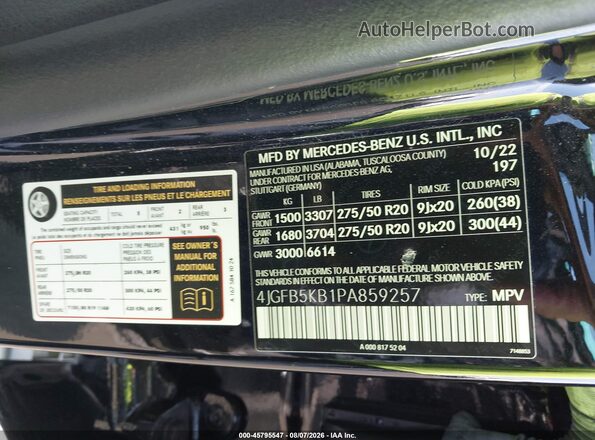 4JGFB5KB1PA859257 2023 MERCEDES-BENZ GLE 450 Черный Вид подкапотного пространства