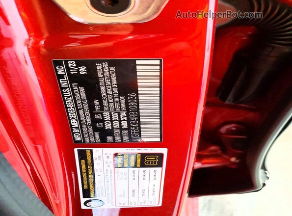 4JGFB5KB4RB108036 2024 MERCEDES-BENZ GLE Burgundy Widok naklejki z numerem VIN