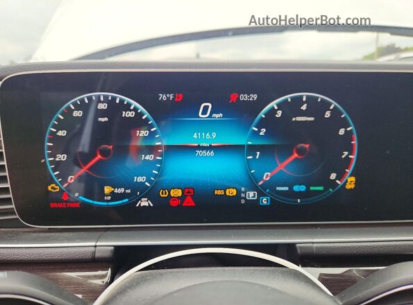 4JGFB5KB6LA002622 2020 MERCEDES-BENZ GLE White Widok zestawu wskaźników