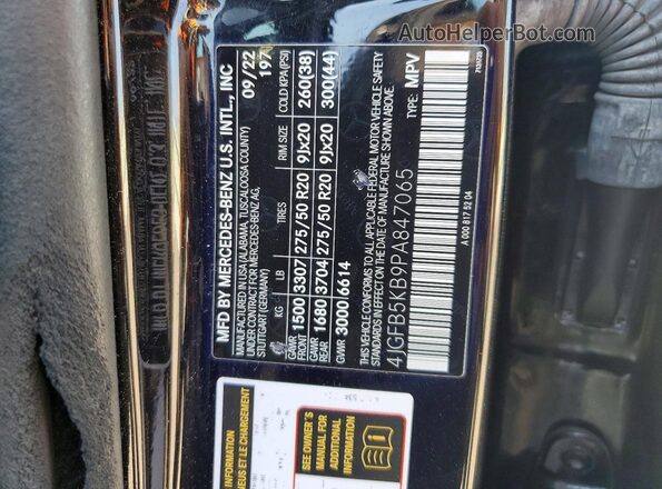 4JGFB5KB9PA847065 2023 MERCEDES-BENZ GLE Black Սալոնի 360 աստիճան տեսք