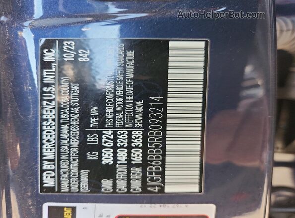 4JGFB6BB5RB093214 2024 MERCEDES-BENZ GLE Blue 