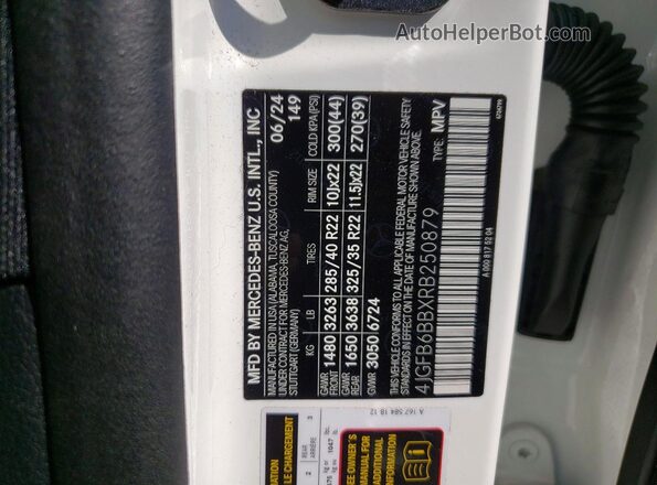 4JGFB6BBXRB250879 2024 MERCEDES-BENZ GLE White Vista del compartimento del motor