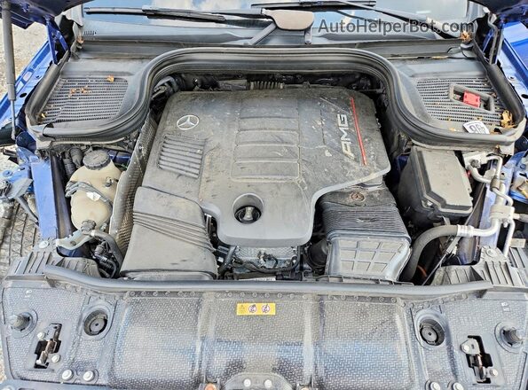 4JGFD6BB8MA378658 2021 MERCEDES-BENZ GLE Blue Widok komory silnika