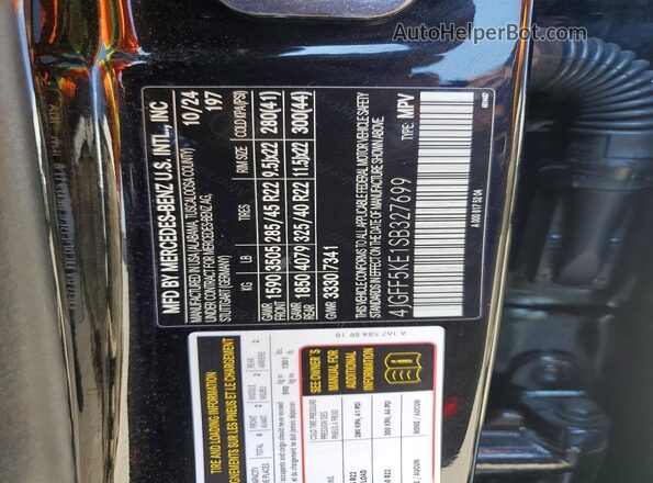 4JGFF5KE1SB327699 2025 MERCEDES-BENZ GLS Черный Панорамный вид салона 360°