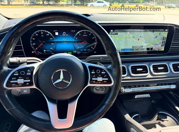 4JGFF5KE8MA449615 2021 MERCEDES-BENZ GLS White Instrument cluster view