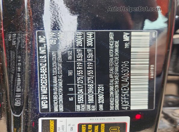 4JGFF5KEXLA063096 2020 MERCEDES-BENZ GLS Black Engine compartment view