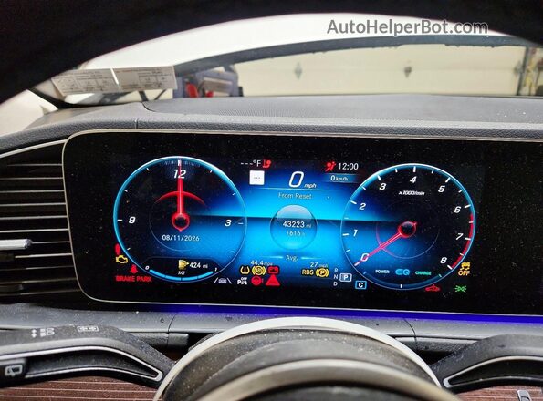 4JGFF5KEXNA652751 2022 MERCEDES-BENZ GLS White Vista del cuadro de instrumentos