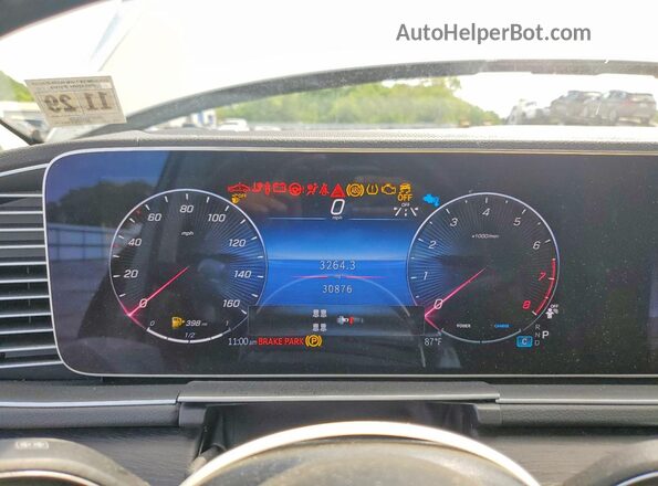 4JGFF8FE2RB134953 2024 MERCEDES-BENZ GLS Gray Вид щитка приладів