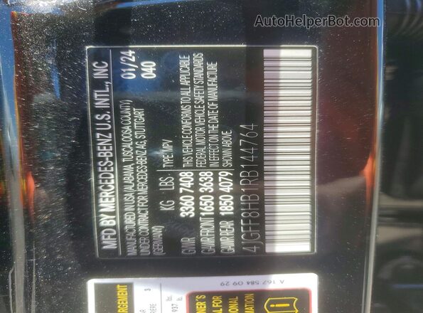 4JGFF8HB1RB144764 2024 MERCEDES-BENZ GLS Black Вид наклейки з VIN-кодом