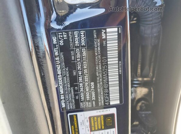 4JGFF8HB9MA525101 2021 MERCEDES-BENZ GLS Black Widok komory silnika