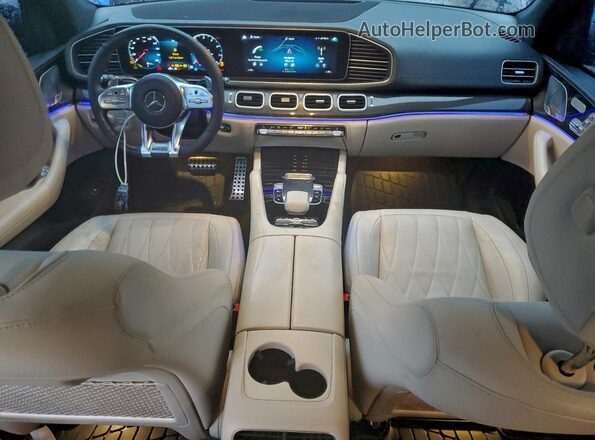 4JGFF8KE7MA319519 2021 MERCEDES-BENZ GLS Blue Вид панелі приладів