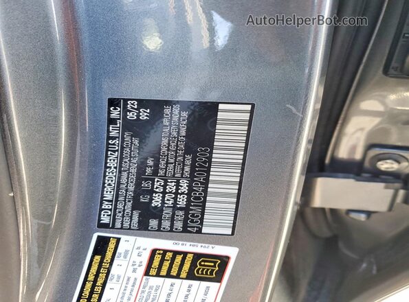 4JGGM1CB4PA012903 2023 MERCEDES-BENZ EQE Gray Engine compartment view