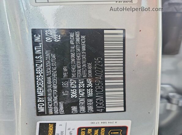 4JGGM1CB5PA027295 2023 MERCEDES-BENZ EQE Silver Vista del compartimento del motor