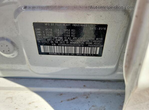 4S3BNAA69G3033879 2016 SUBARU LEGACY White Շարժիչի բաժամունքի տեսք
