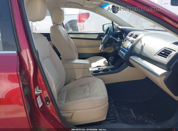 4S3BNAC66G3029723 2016 SUBARU LEGACY Red Front interior view