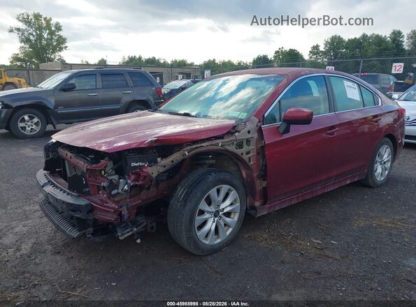 4S3BNAC66H3060908 2017 SUBARU LEGACY Red წინა მარცხენა ხედი სამი მეოთხედიდან