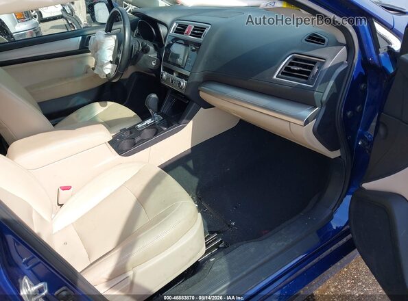 4S3BNAC6XG3012312 2016 SUBARU LEGACY Blue Вид салону спереду