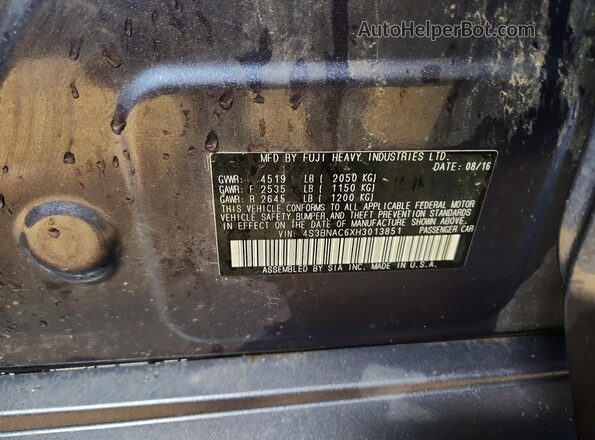 4S3BNAC6XH3013851 2017 SUBARU LEGACY Blue Շարժիչի բաժամունքի տեսք