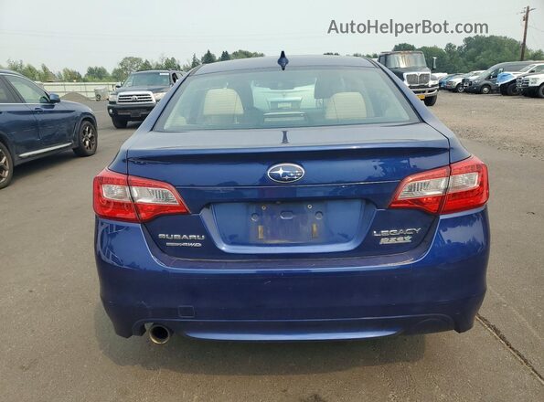 4S3BNAC6XH3065836 2017 SUBARU LEGACY Blue Вид ззаду