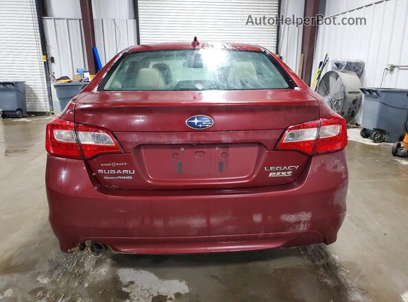 4S3BNAD66H3029074 2017 SUBARU LEGACY Красный Вид сзади
