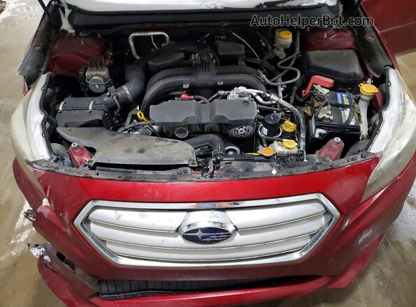 4S3BNAD66H3029074 2017 SUBARU LEGACY Красный Вид задней части салона
