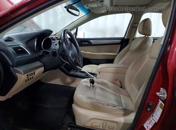 4S3BNAD66H3029074 2017 SUBARU LEGACY Красный Вид салона спереди