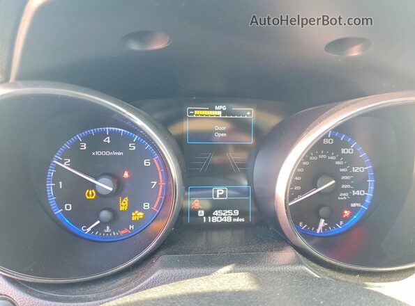 4S3BNAF64J3003947 2018 SUBARU LEGACY Black Вид щитка приладів