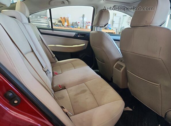 4S3BNAH61H3065992 2017 SUBARU LEGACY Burgundy Widok wnętrza z tyłu